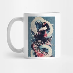 Geisha dragon in water 7202 Mug